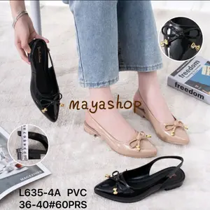 Mayashop Sepatu Sandal Elegan Bahan Karet Kekinian L635-4A PVC Ukuran 36-40#60PRS