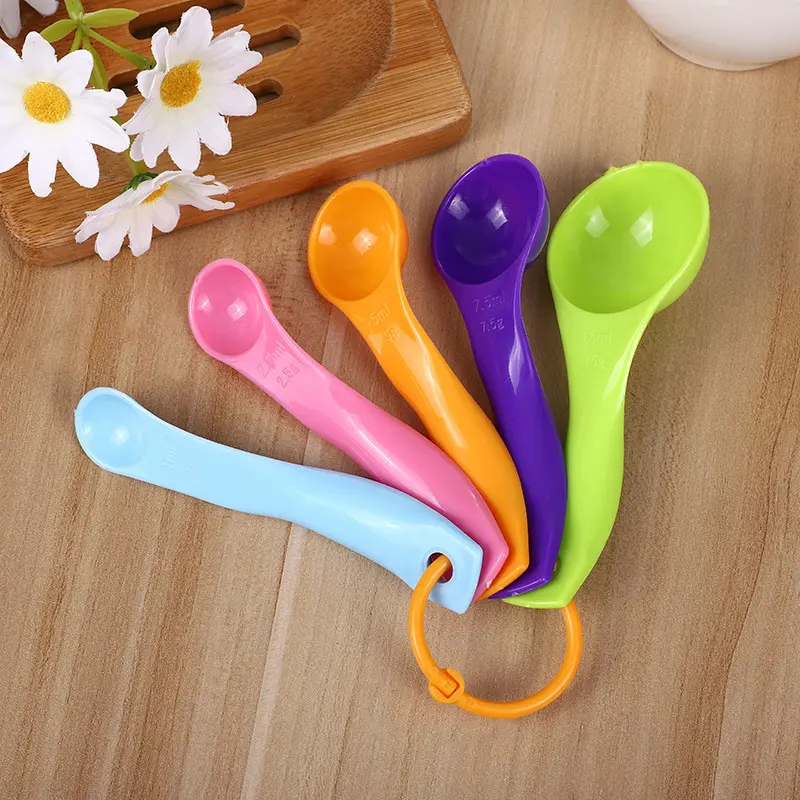 Sendok Takar Set (5in1) / SET Warna warni ukur kue air bumbu dapur susu / sendok ukur gula 6