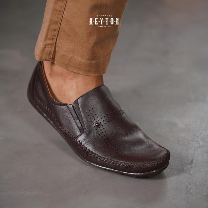 Keyton Leather PRATO MAROON Sepatu Formal Pria Kulit Asli 3