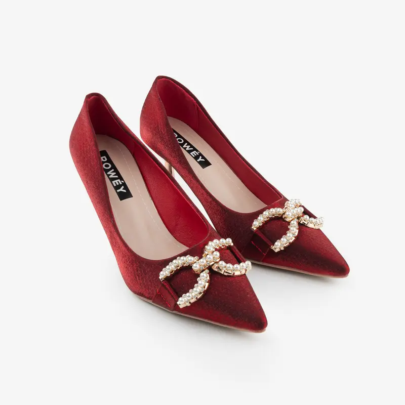 Rowey Sepatu High Heels 9cm Super Mewah Inez Karet Shoes 2