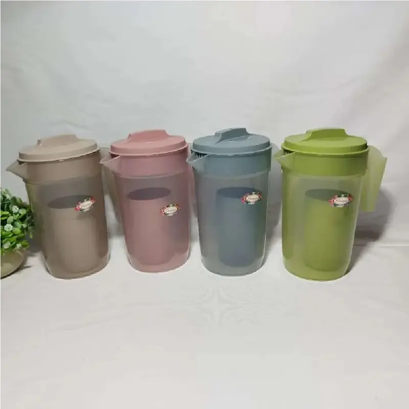 ESKAN Teko plastik 1 liter GRATIS 2 Gelas / Teko  Set  Tea   kecil / mini  ceret minum bahan plastik BPA FREE 2