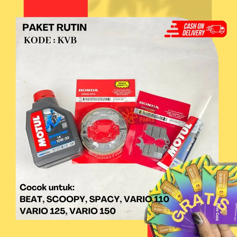 PAKET RUTIN OLI KAMPAS REM DEPAN BELAKANG MPX SPX MOTUL BEAT SCOOPY VARIO SPACY KVB mesin mpx2 2