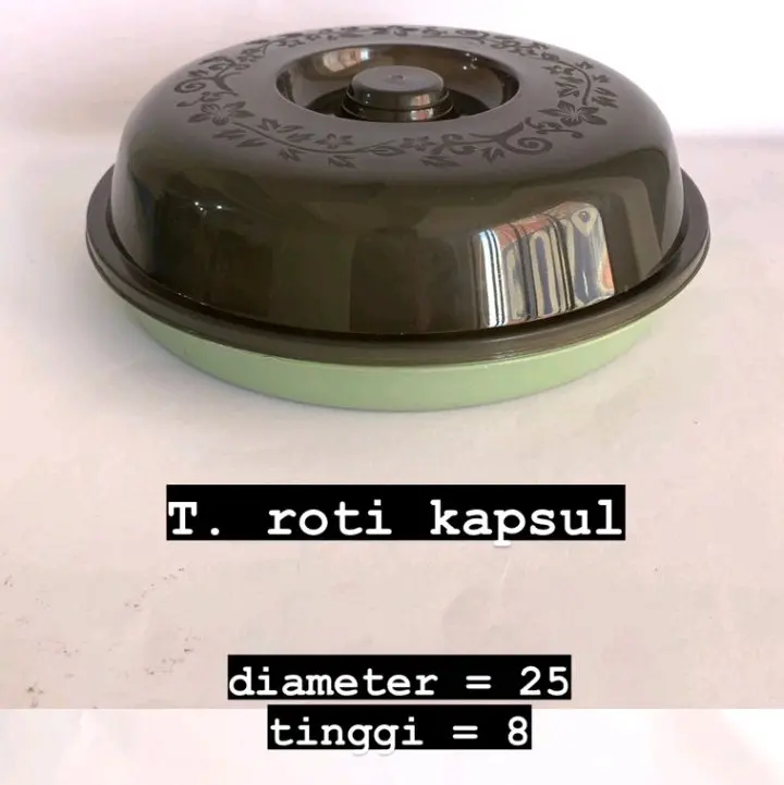 Tempat roti bulat tempat roti kapsul wadah roti tutup bulat 1