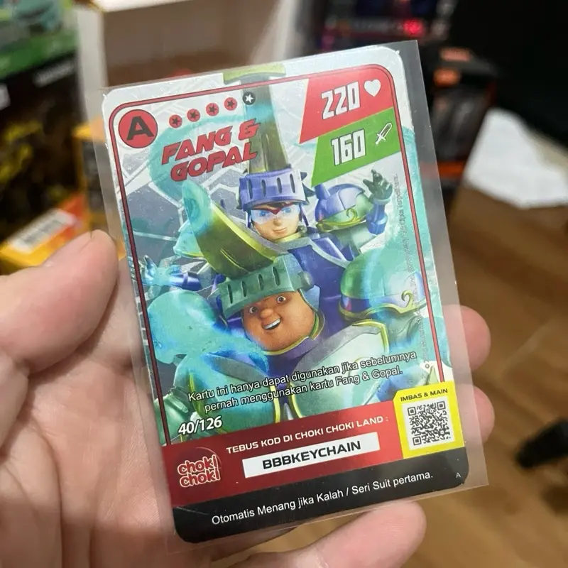 Kartu Boboiboy Choki-Choki Monsta Galaxy Card Hologram AR SATUAN Baru dan Aman untuk Koleksi Kartu Boboiboy Choki-Choki Monsta Galaxy Card Hologram AR SATUAN Baru dan Aman untuk Koleksi