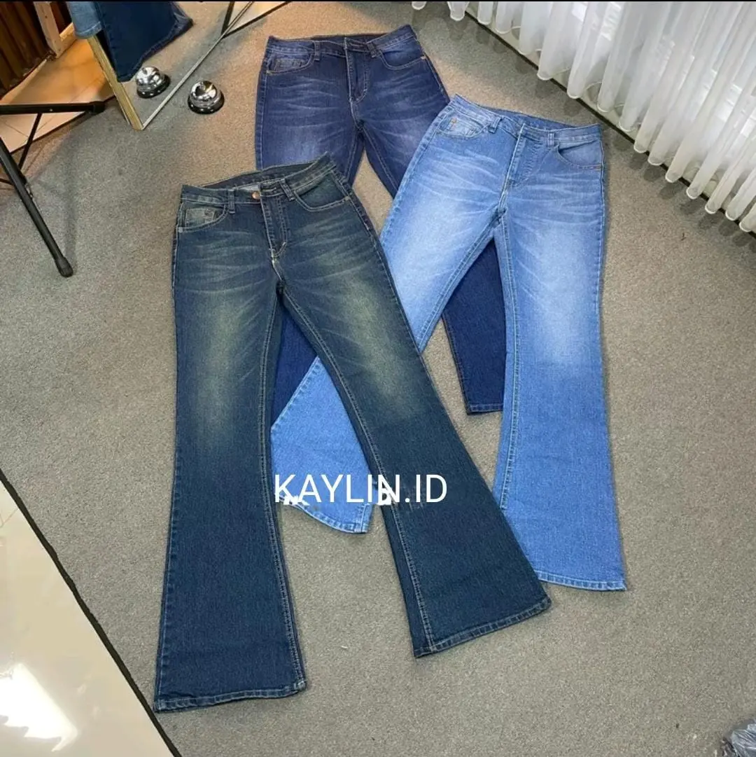 KAYLIN.ID Highwaist Cutbray Jeans Retro 114-Celana Jeans Cutbray premium wanita panjang Cutbray retro jeans vintage