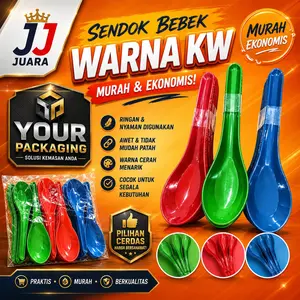 Sendok plastik bebek warna ekonomis murah meriah