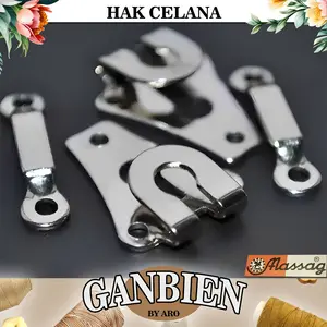 Hak Celana Massag 12 Set – Kait Kancing Stainless Kuat & Awet untuk Celana, Rok, dan Busana Formal