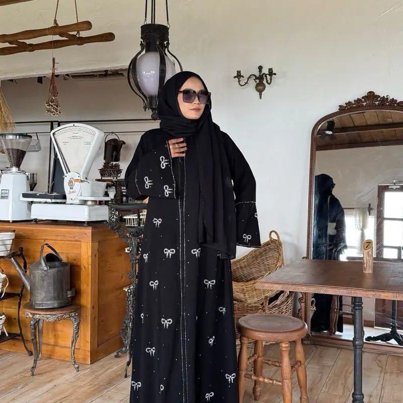 Abaya Pita   Remaja Mata Blink Pesta Kondangan Busui Mewah - Bungashop 245 Dress Muslim Dewasa Motif Gold Maxi Bordir Wanita Arab Lebaran