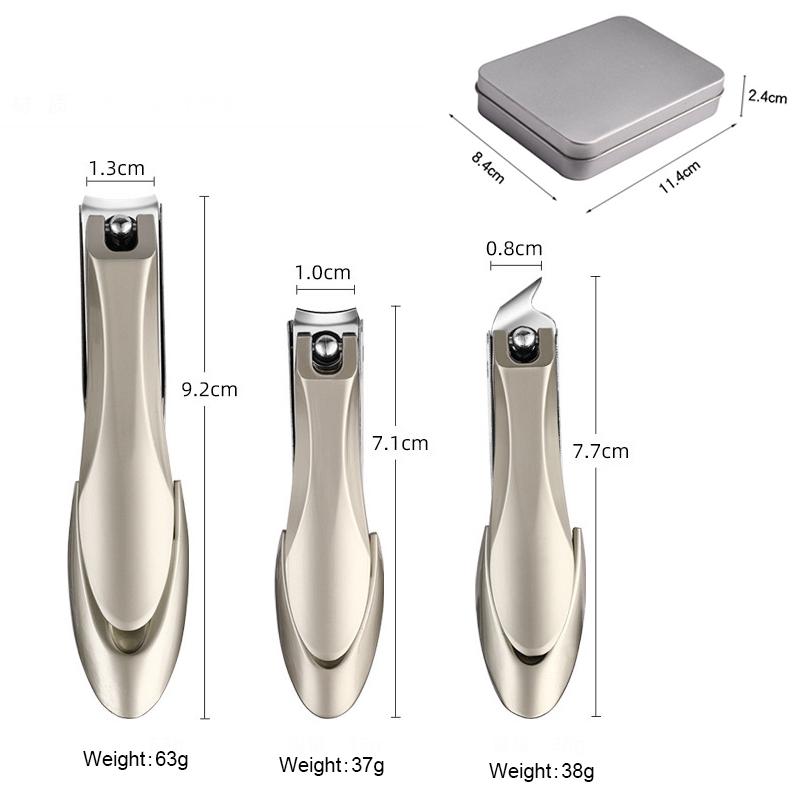 Product Introduction of KIPRUN Nail Clipper, 3Pcs Nail Trimmer, Large Sharp Stainless Steel Anti Splash Sharp Fingernail Cutter edgy 29