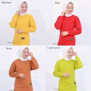 (ZOLAZOLA ORIGINAL) Kaos Wanita Model Oval Lengan Panjang (Bahan Katun Combed 24's Premium Quality) Bisa seragaman, kaos olahraga