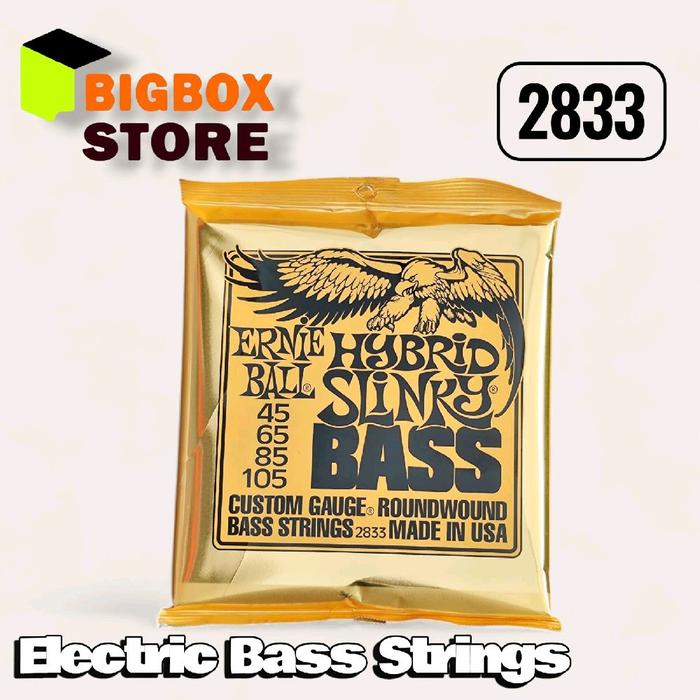 Gambar Ernie Ball 2833 Hybrid Slinky Nickel Wound Electric Bass Strings Senar Gitar Bass 45-105 Original dari BigBox store.id Kota Administrasi Jakarta Utara Tokopedia
