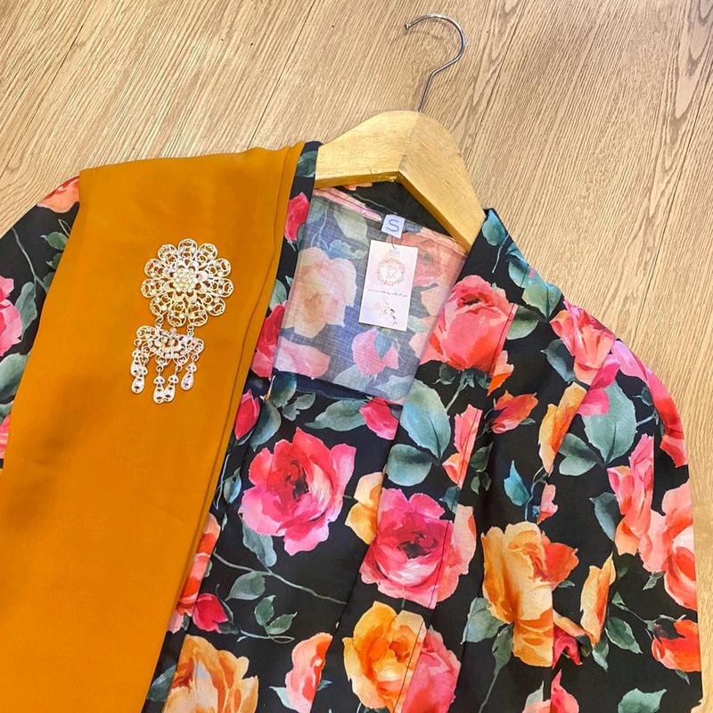 KEBAYA KUTUBARU FLORAL JADUL RAISA  Motif  Bunga Katun 1
