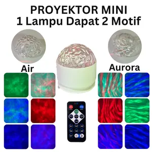 lampu proyektor aurora langit dan air /1barang dapat 2 motif lensa /lampu aesthetic kamar /lampu esthetic kamar lampu  aurora  kamar