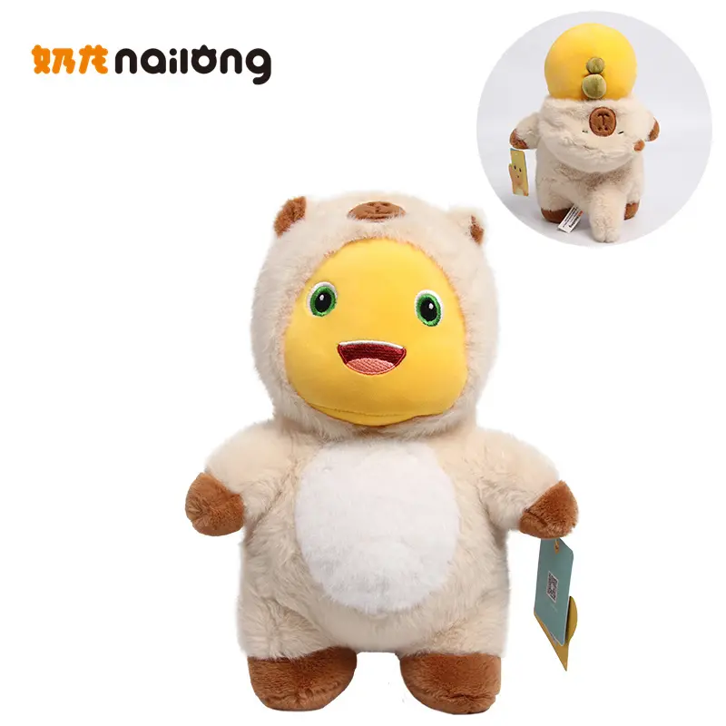 BONEKA NAILONG ORIGINAL 35CM Kapibala Mengubah NAGA Lucu pakai hoodie Hadiah Valentine Hari