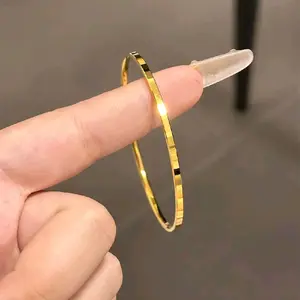 gelang bangle polos wanita mewah tipis titanium anti karat perhiasan bracelets