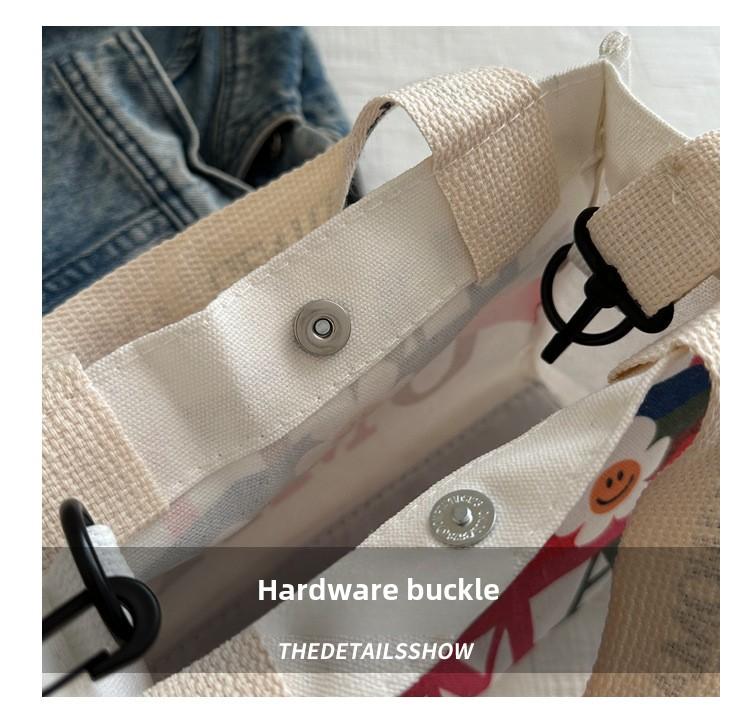 Product Introduction of Canvas bag 2024 new underarm support student class commuting bag versatile shoulder bag handbag 4
