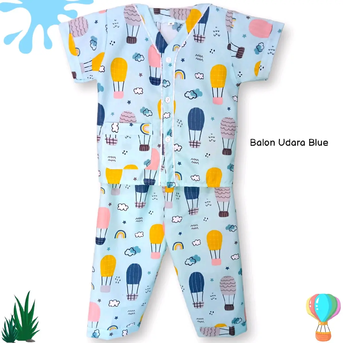 hannaska setelan piyama anak usia 1-12 thun motif unisek bisa untuk anak cewek dan cowok  Fashion