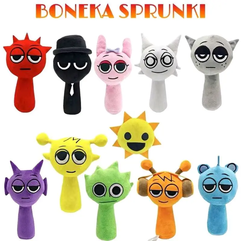 Boneka sprunki horror game ukuran 40cm bahan lembut plush toys doll Hadiah