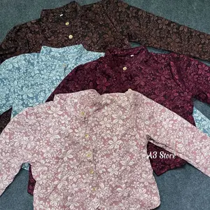 A3 STORE - Jasmine Blouse - Atasan Wanita Blouse Jaquard Embos