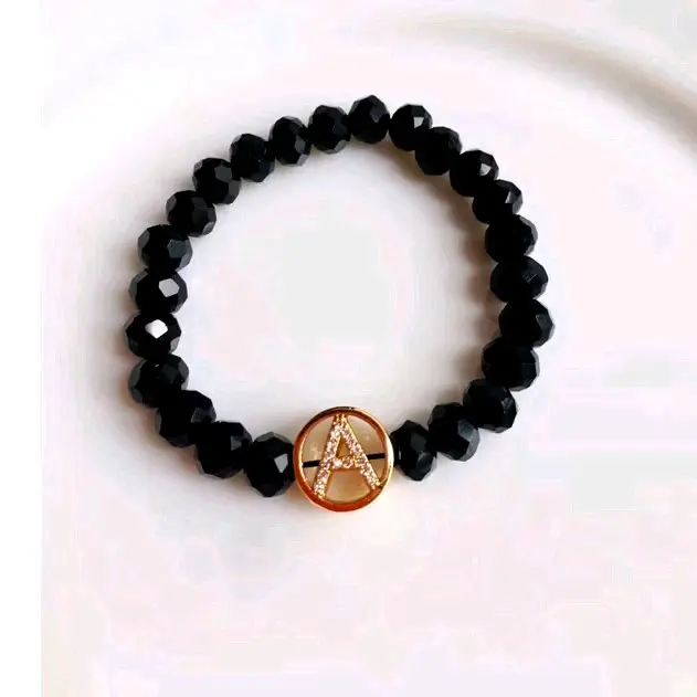Gelang boba kakya boleh request ukuran warna dan model  Manik manik boba tersedia inisal huruf A sampai Z 6