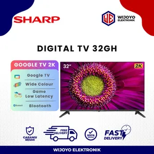 TV SHARP 32 INCH SMART TV 32DF1I GARANSI RESMI / 32GH GOOGLE TV