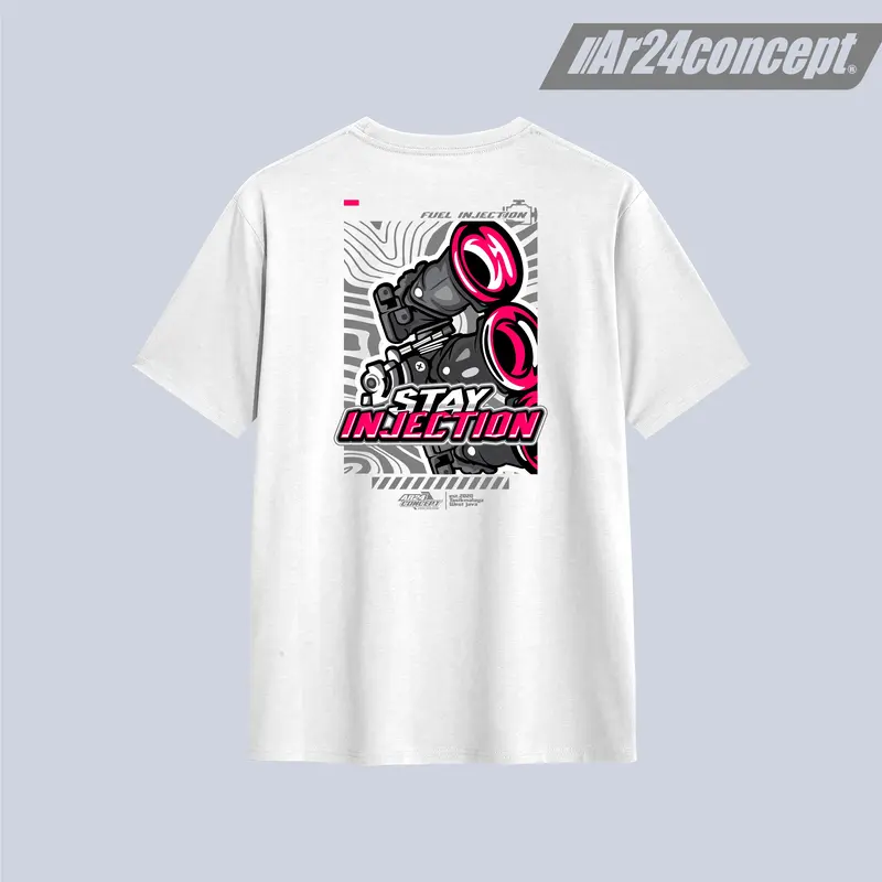 Kaos Stay Injection Distro Racing Cotton Combed 30s Pria Wanita - Ar24concept - Bulat, Kerah - Sablon DTF Full Color - Soft 4