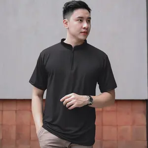 [BISA COD] Cursa Pro Collar Sporty T-Shirt Kaos Sport Multifungsi Anti-Kusut Penyerap Keringat Anti-Bau Half Zipper