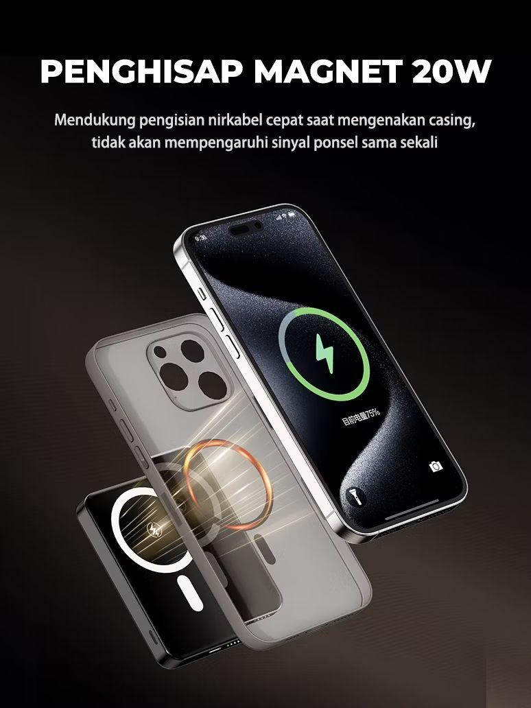 Powerbank Magsafe Mini 20000mAh Magnetic Wireless Charging 20W PD Fast Charge Bodi Logam Tipis Pocket Size Kecil dan Lebih Portabel Powerbank Magsafe Mini 20000mAh Magnetic Wireless Charging 20W PD Fast Charge Bodi Logam Tipis Pocket Size Kecil dan Lebih Portabel