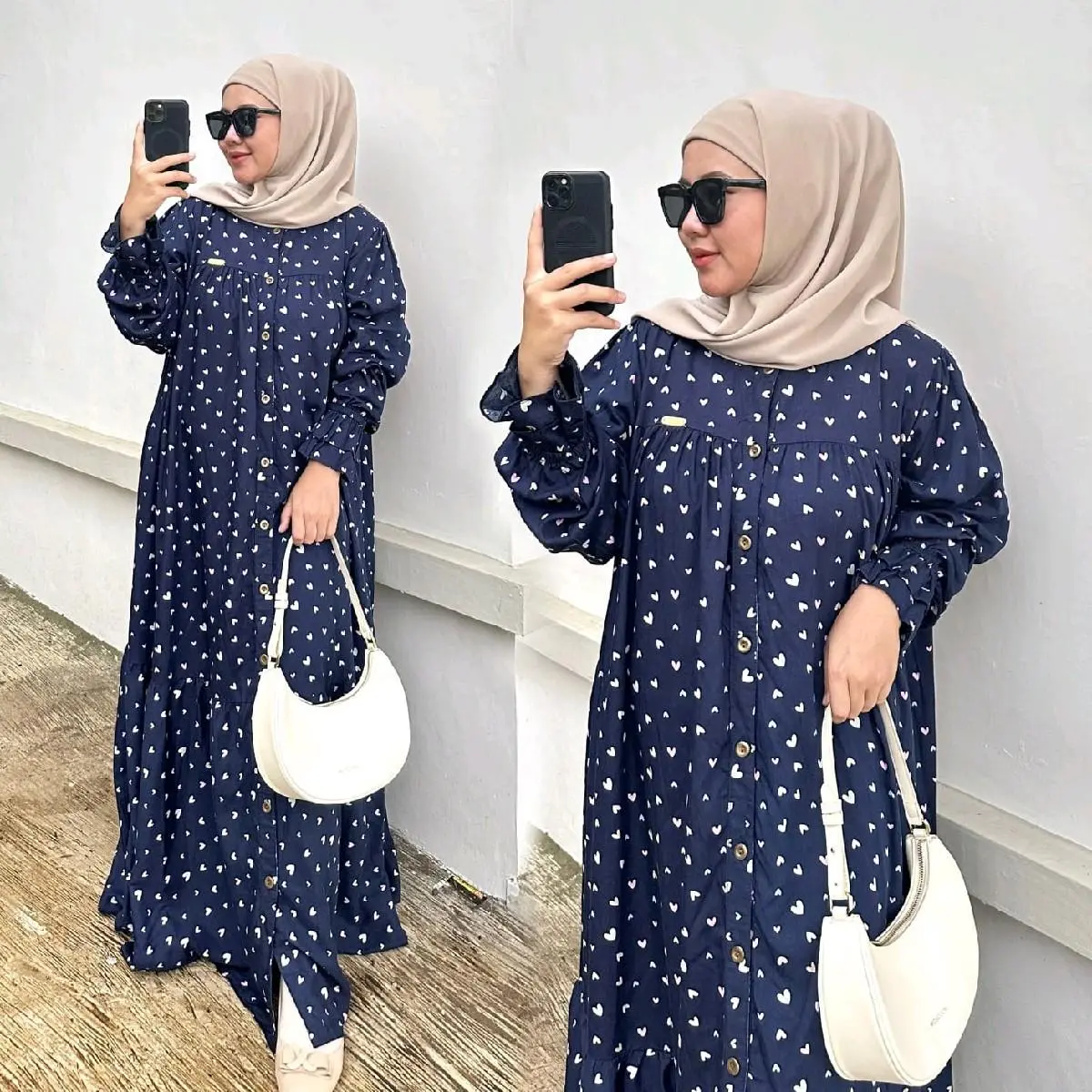 Alana Dress Motif Bahan Rayon Premium Kekinian dan Nyaman By SyifaZakia