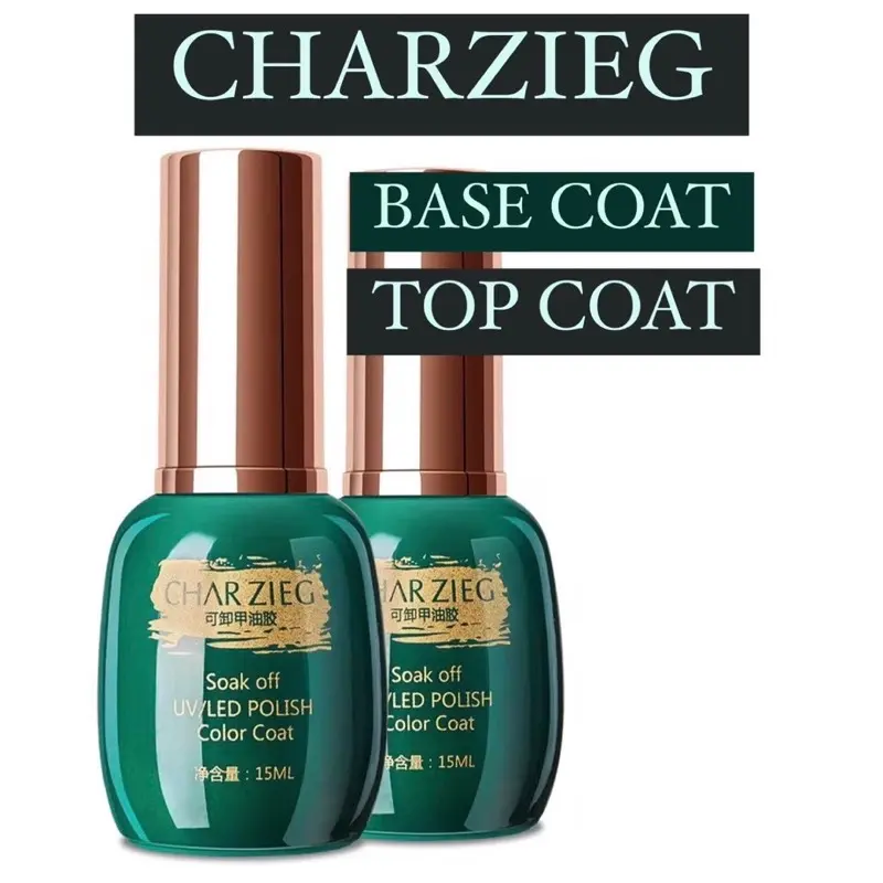 CHARZIEG BASE COAT TOP COAT GEL KUTEK GEL BEST SELLER 15 ml