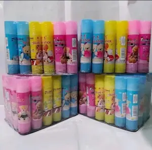 24 pcs/1 pak Lem Kertas/ GLUE STICK FANCY Karakter Murah - Kantor