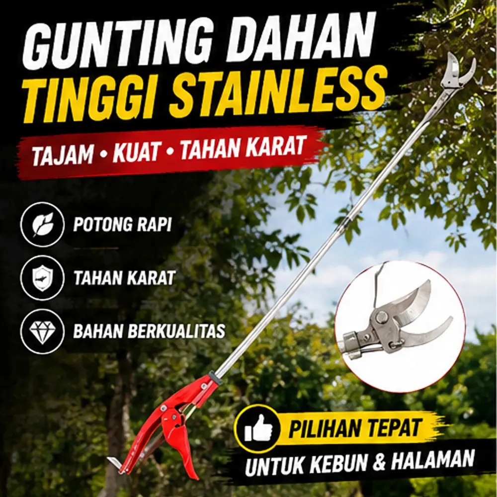 Sabit Rumput Baja Gagang Panjang，Alat Berkebun untuk Membersihkan Rumput & Semak