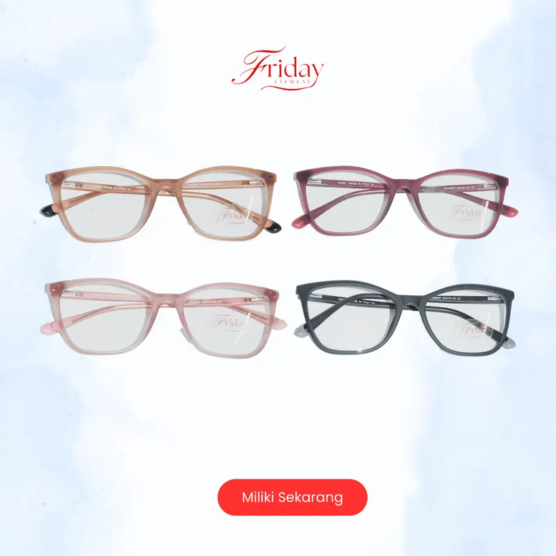 Kacamata Frame Kotak Tipis Ringan Terbaru Cocok untuk Wajah Bulat dan Tirus cocok untuk lensa Photocromic Blureray dan Bluecromic 0