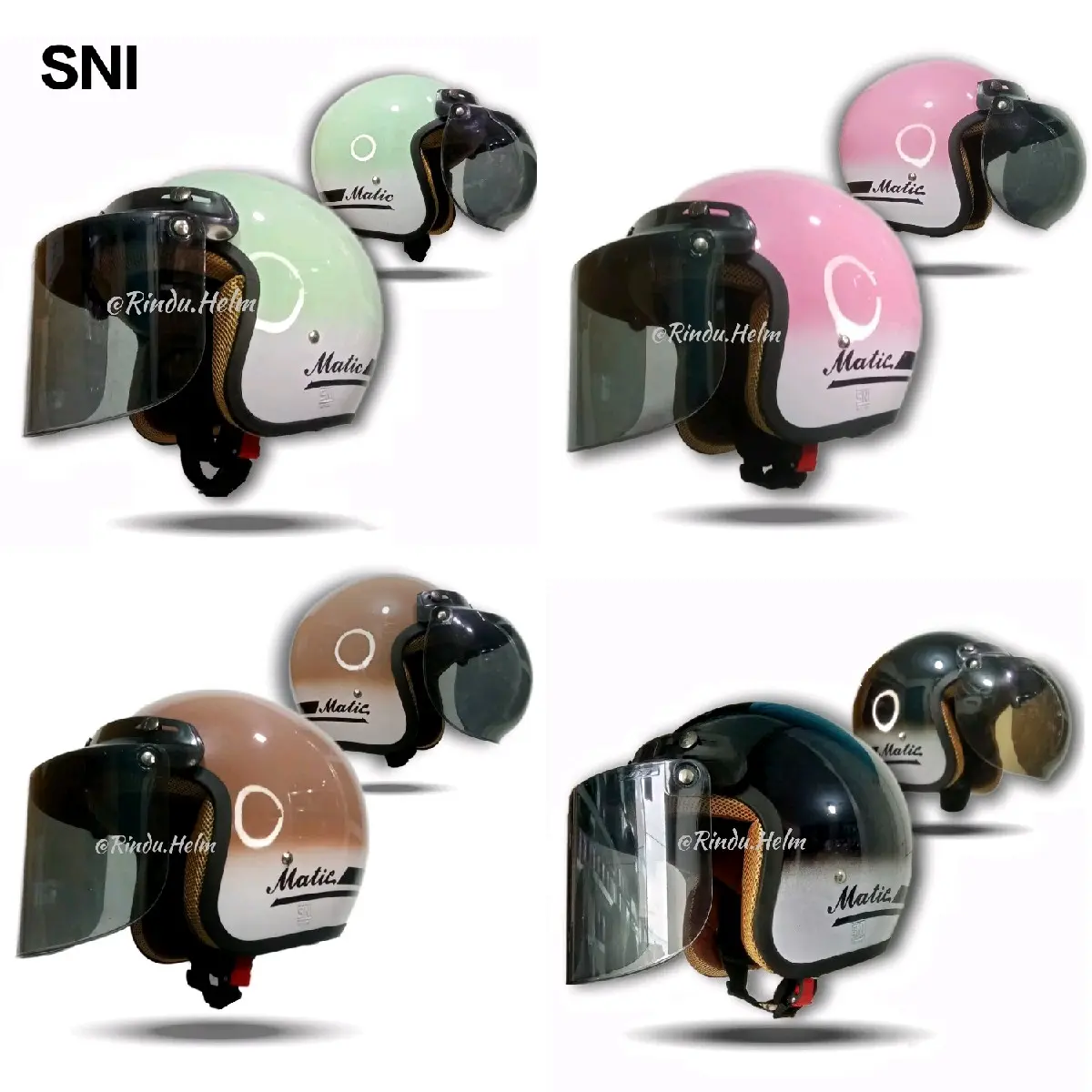 helm bogo gradasi klasik Matic sni Motorcycle