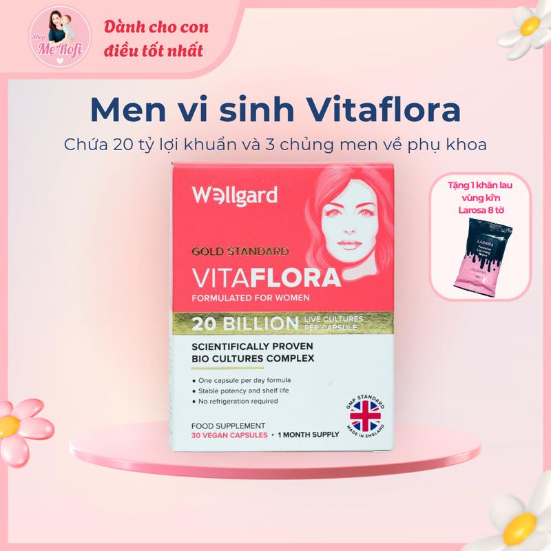   Nhập khẩu 3 27  Men vi sinh Vitaflora 30 viên bổ sung 20 tỷ lợi khuẩn an toàn cho mẹ bầu - Mẹ Rofi 