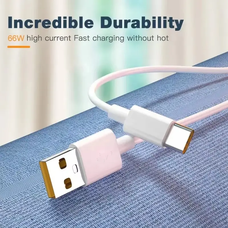 Cáp USB Type C, Sạc Siêu Nhanh 66W 6 A, Dây Dữ Liệu, Tương Thích Với Huawei P40, Xiaomi Mi13, Oneplus, Realme POCO, Bộ Sạc Điện Thoại, Cáp USB C 1