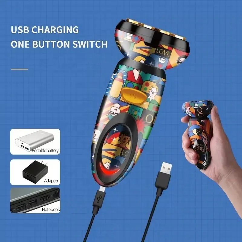 Kemei KM RS7098 Dan KM 503 Shaver Kemei Profesional Electric Hair Shaver kumis jenggot System Barbershop Cukur Elektrik 5