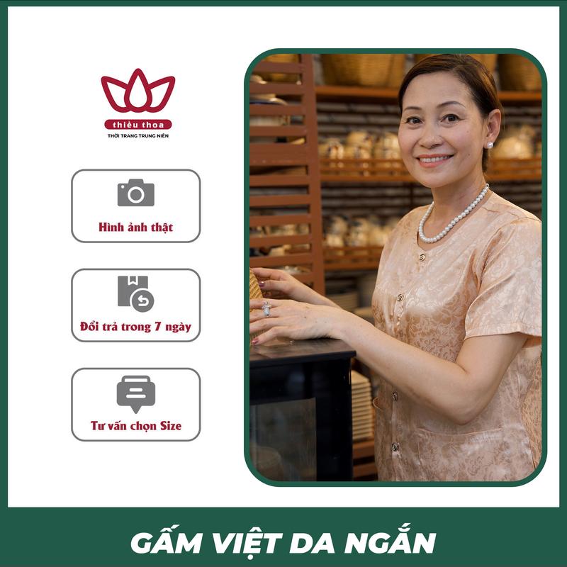 Set Đồ Bộ Trung Niên Nữ Top 2025 Chất Liệu Gấm Lụa Loại 1 Không Nhăn Không Xù, Bộ Đồ Mặc Nhà Nữ Sang Trọng, Quần Ống Rộng, Top W