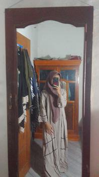 Product Review of Kairo Abaya Jumbo LD 130 Rayon Premium Resleting Depan Simple Elegan Kondangan Pengajian Arisan from ا**ا 0