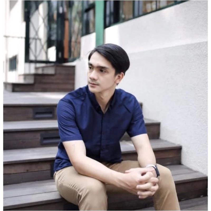 Product Introduction of kemeja pria lengan pendek 100ribu 5pcs kemeja polos lengan pendek dewasa slimfit Katun Casual unisex 13