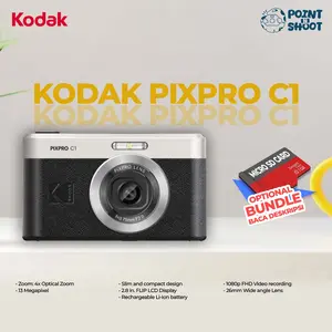 Kodak PIXPRO C1 / C 1 - Kamera Digital / Kamera Pocket dengan Flip Screen