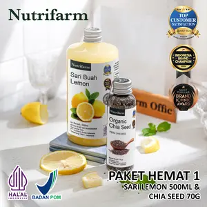 NUTRIFARM PAKET HEMAT 1 SARI LEMON 500ML DAN CHIA SEED 70G