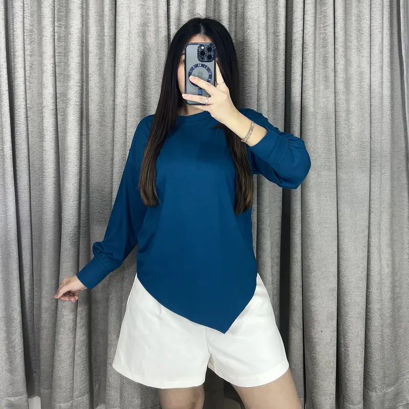 Vivienne Top - Tshirt Wanita Lengan Panjang Asymmetric Top 7