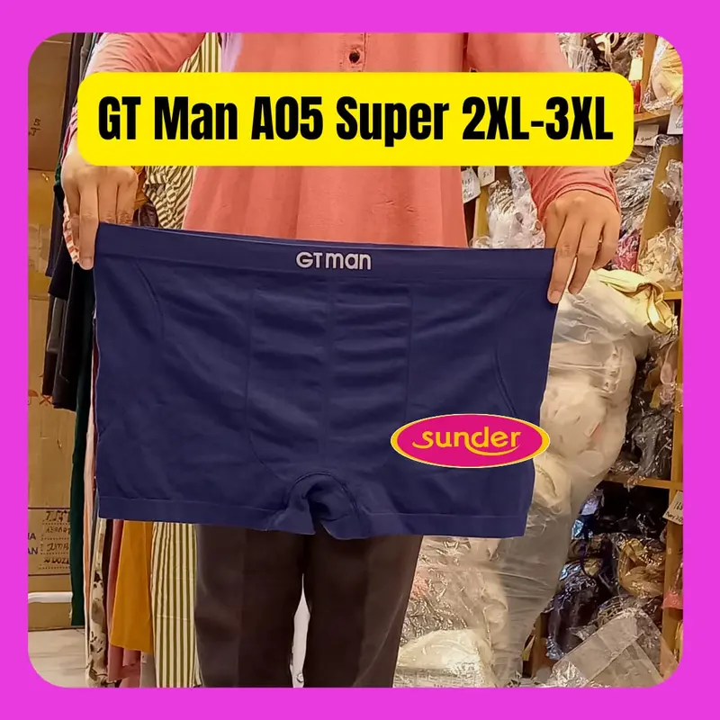 Boxer Pria Gt Man ORI A05 M L XL XXL Jumbo Celana Dalam Cowok Anti Iritasi Big Size Gemuk Gt Men Asli 3
