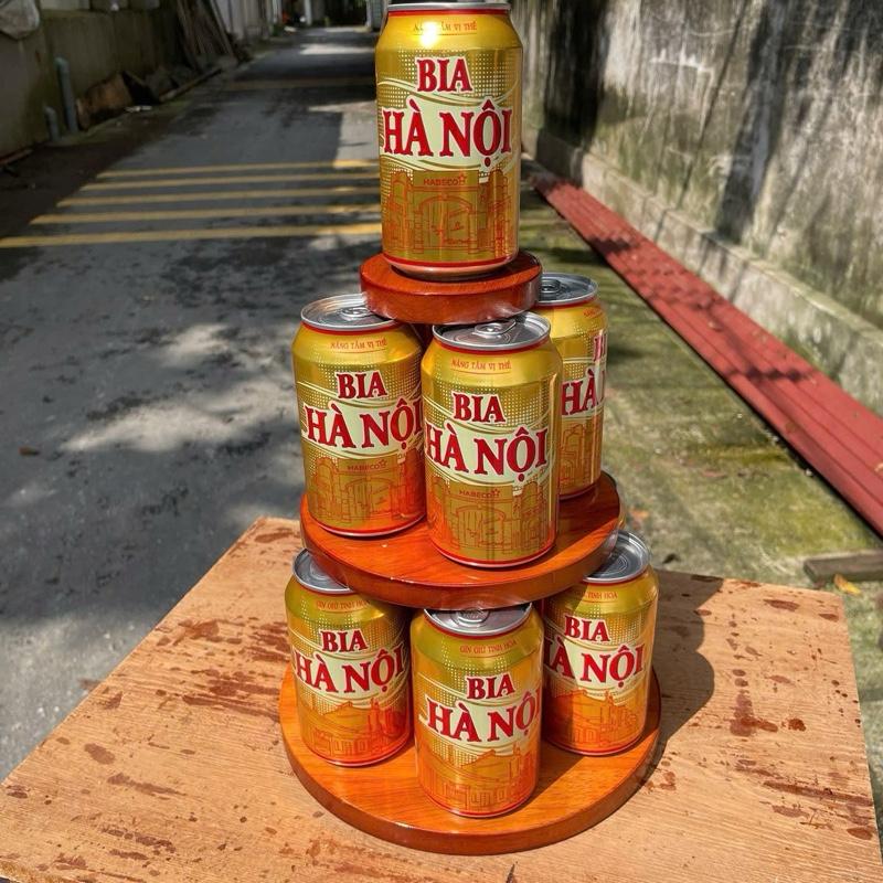  Tháp bia tháp nước ngọt tháp bày nước 3 tầng ngày Tết ban thờ bằng gỗ xoan sơn PU phủ bóng 2 lớp dày dặn