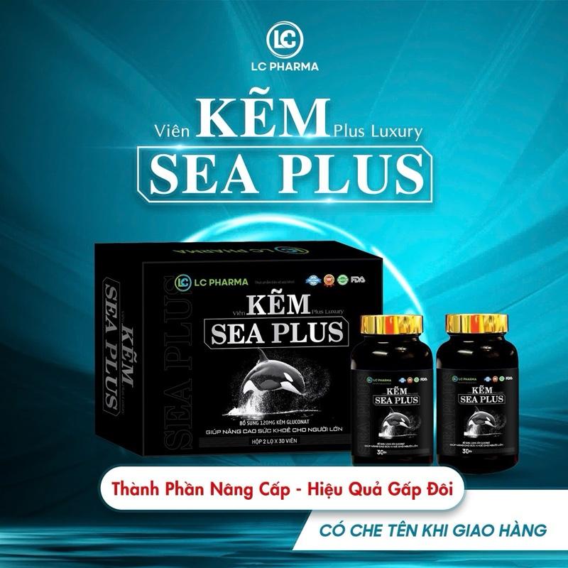  KẼM LUXURY SEA PLUS - Bổ Sung Kẽm Gluconat  hộp 2 lọ x 30 viên  