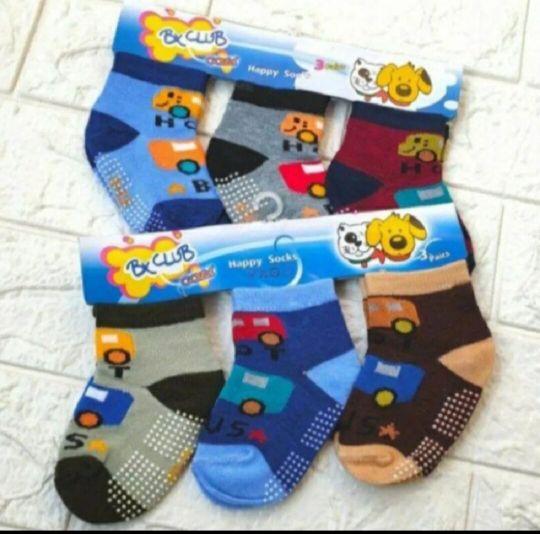 6 Pasang kaos kaki 0-12 bulan cowok cewek antislip