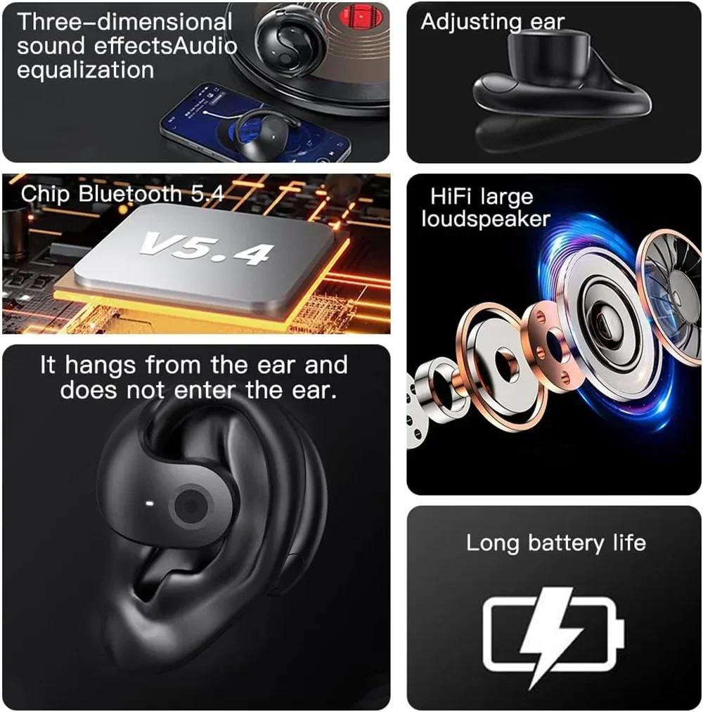 Headphone Bluetooth Nirkabel Original dengan Baterai Tahan Lama dan Kualitas Suara HIFI.