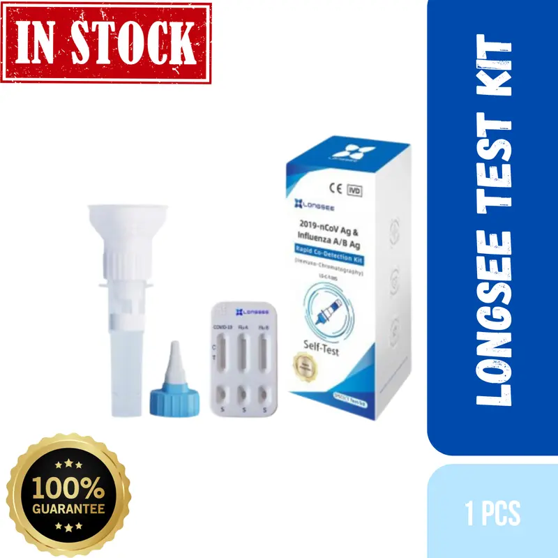 Longsee Test Kit 3in1 Influenza A, Influenza B & Covid Test kit ...
