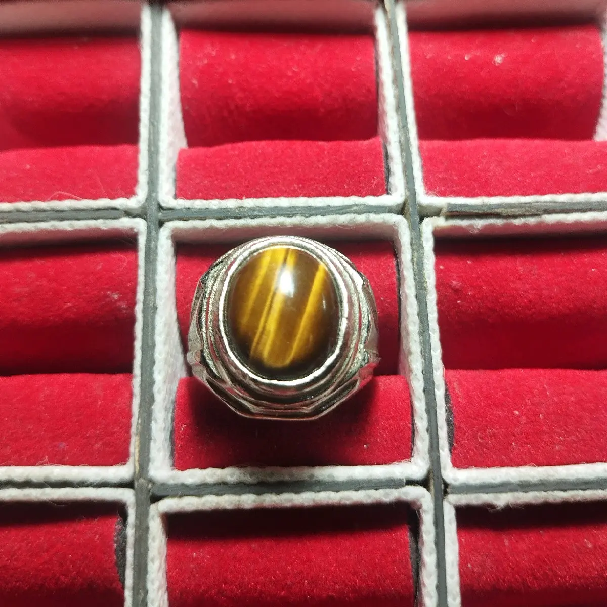 cincin batu akik tiger eye
